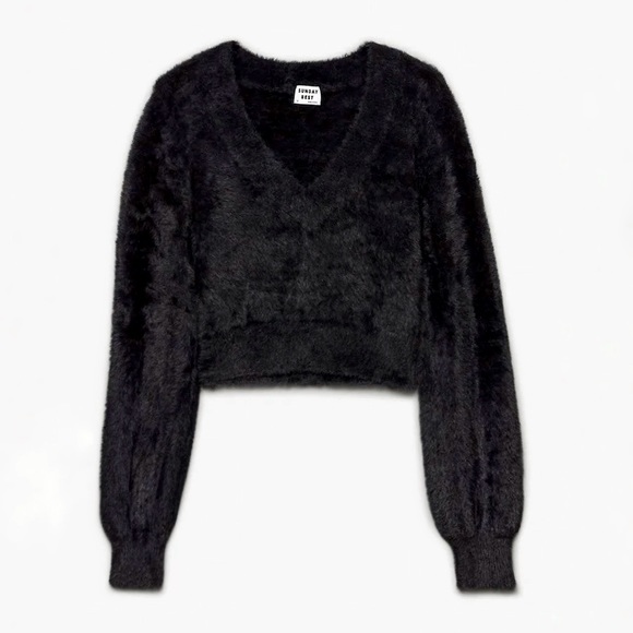Aritzia Sunday Best Kitten V- neck Sweater - Picture 1 of 4